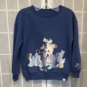 Disney Gap Iridescent Characters Navy Sweatshirt Size 4T